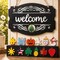 Interchangeable Seasonal Welcome Sign for Front Door – Farmhouse Wooden Hanging Decor with 15 Holiday Icons, Rustic Porch Wall Plaque for Spring Summer Fall Winter & Year-Round Home Decoration
